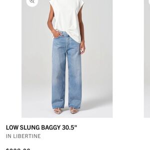 Agolde Low Slung Baggy Jeans NWT Size 28